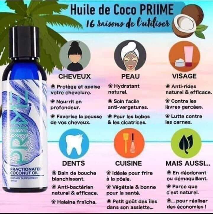 Priime : Huile essentielle  de Coco Fractionnée