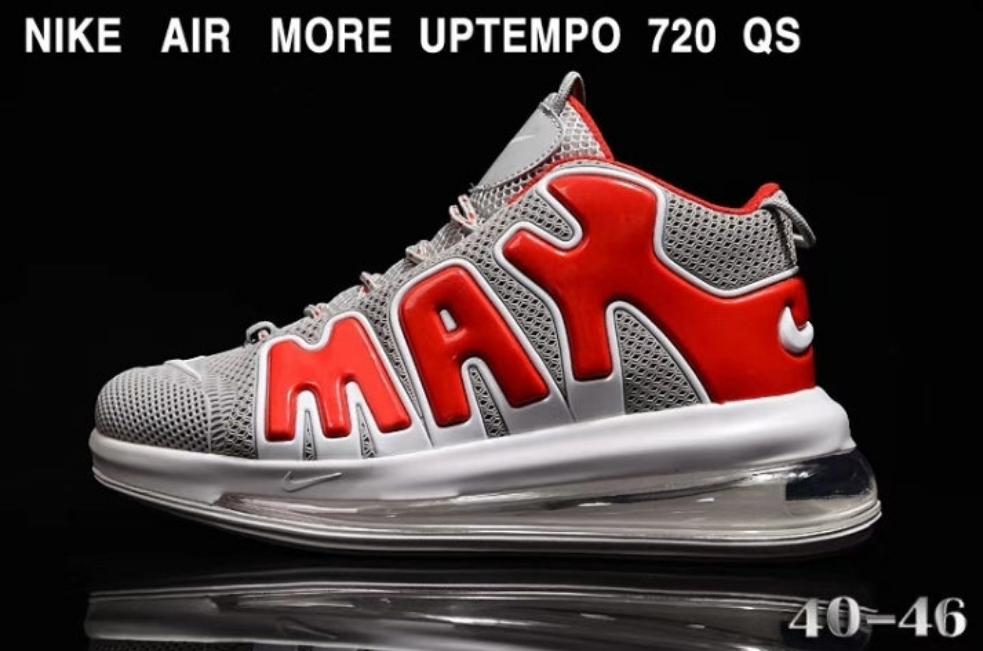 Nike Air Uptempo 720 Gray Red Sneakers
