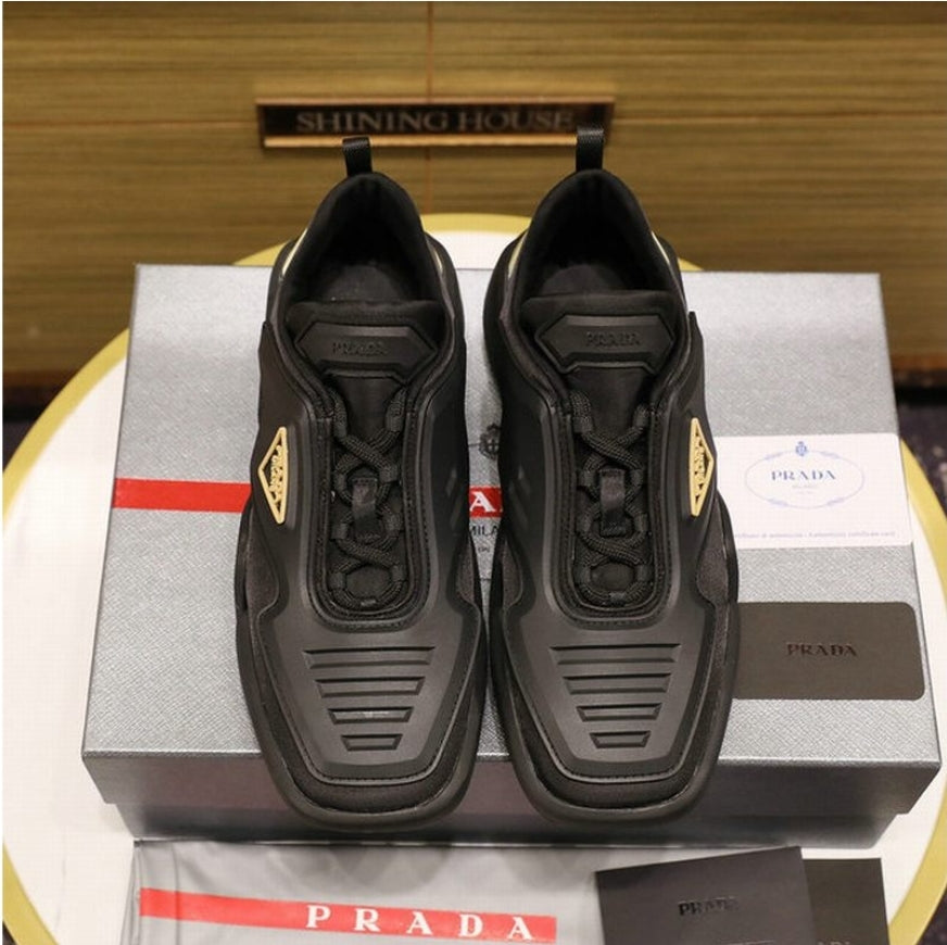 Baskets sneakers Prada Techno Stretch  Black Yellow