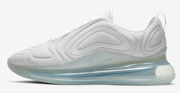 NIKE AIR MAX 720 (GS)
 White/ White-Mtlc Platinum-Pure Platinum Femme