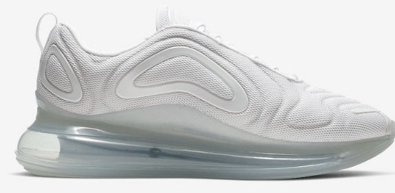 NIKE AIR MAX 720 (GS)
 White/ White-Mtlc Platinum-Pure Platinum Femme