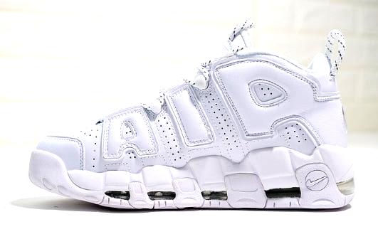 Baskets Nike Air max Uptempo " Triple White " Femme