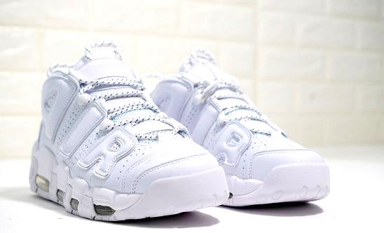 Baskets Nike Air max Uptempo " Triple White " Femme