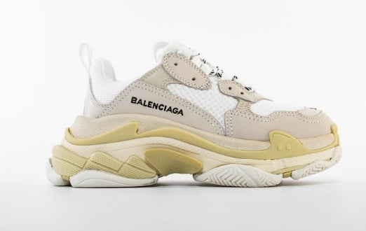 les sneakers Balenciaga Triple S "Beige Green Yellow" Femme sont un témoignage de l'engagement de Balenciaga à combiner style et innovation.