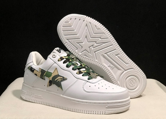 Chaussure Bapesta low " White ABC Camo Green (2021) "Femme