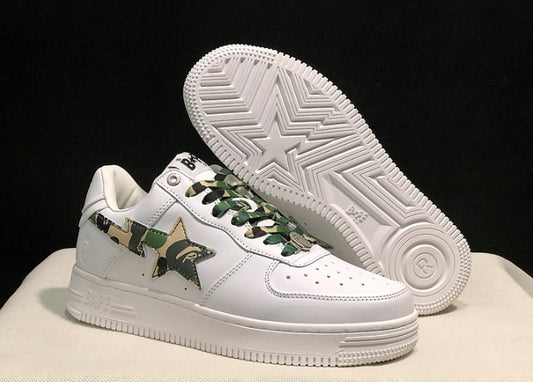Chaussure Bapesta low " White ABC Camo Green (2021) "Femme