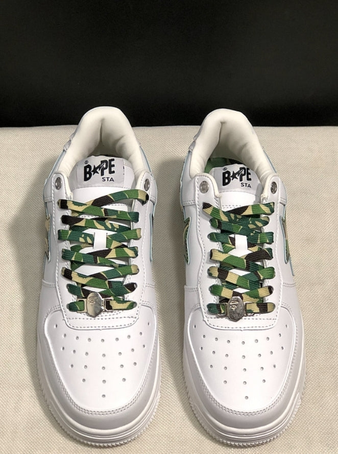 Chaussure Bapesta low " White ABC Camo Green (2021) "Femme