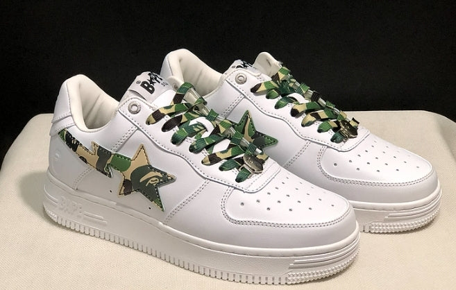 Chaussure Bapesta low " White ABC Camo Green (2021) "Femme