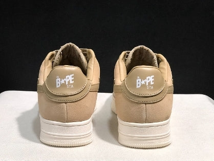 Chaussure Bapesta Low " Suede Heel Beige "  Femme