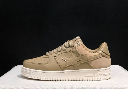 Chaussure Bapesta Low " Suede Heel Beige "  Femme