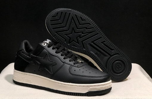 Chaussure Bapesta Low " Suede Heel Black " Femme