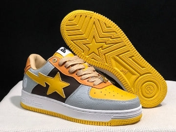 Chaussure Bapesta Low " Grey Yellow " Femme