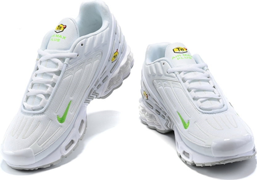 baskets Nike Tn  Air Max Plus 3 White Multi Swoosh green (GS)
