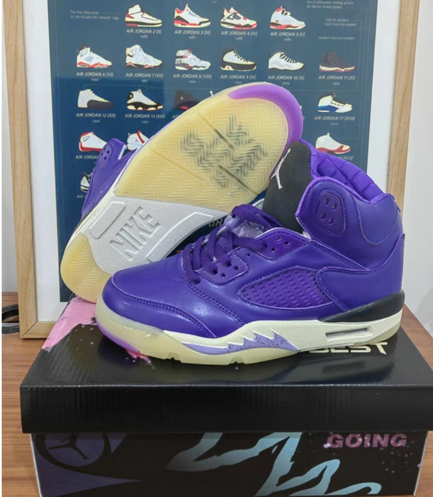 Air Jordan 5 “We The Best” x DJ Khale Purple Sneakers