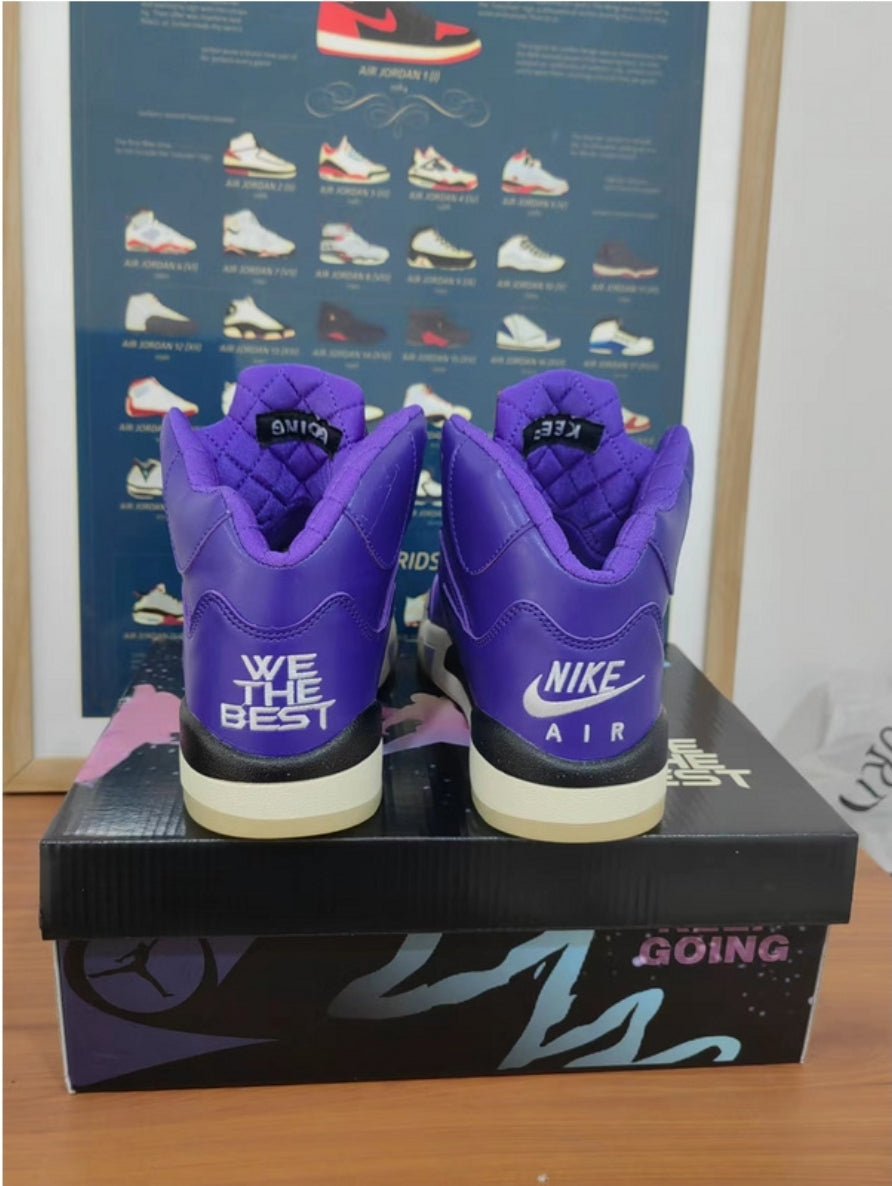 Air Jordan 5 “We The Best” x DJ Khale Purple Sneakers