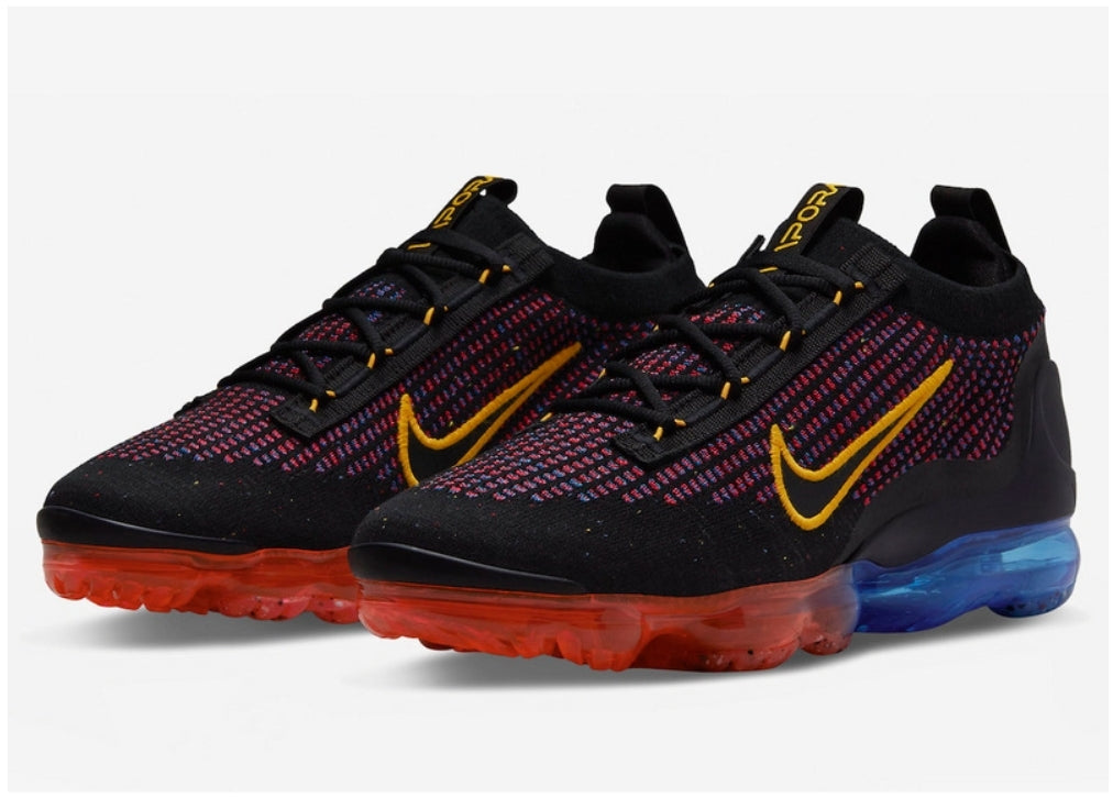 Nike Air VaporMax 2021 FKBlack Photo Blue Crimson Gold