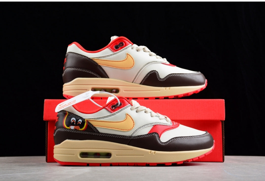Les baskets Nike Air Max 1 sont iconiques pour leur style emblématique.retro incontournable pas cher. Le moins cher.exceptionnel 